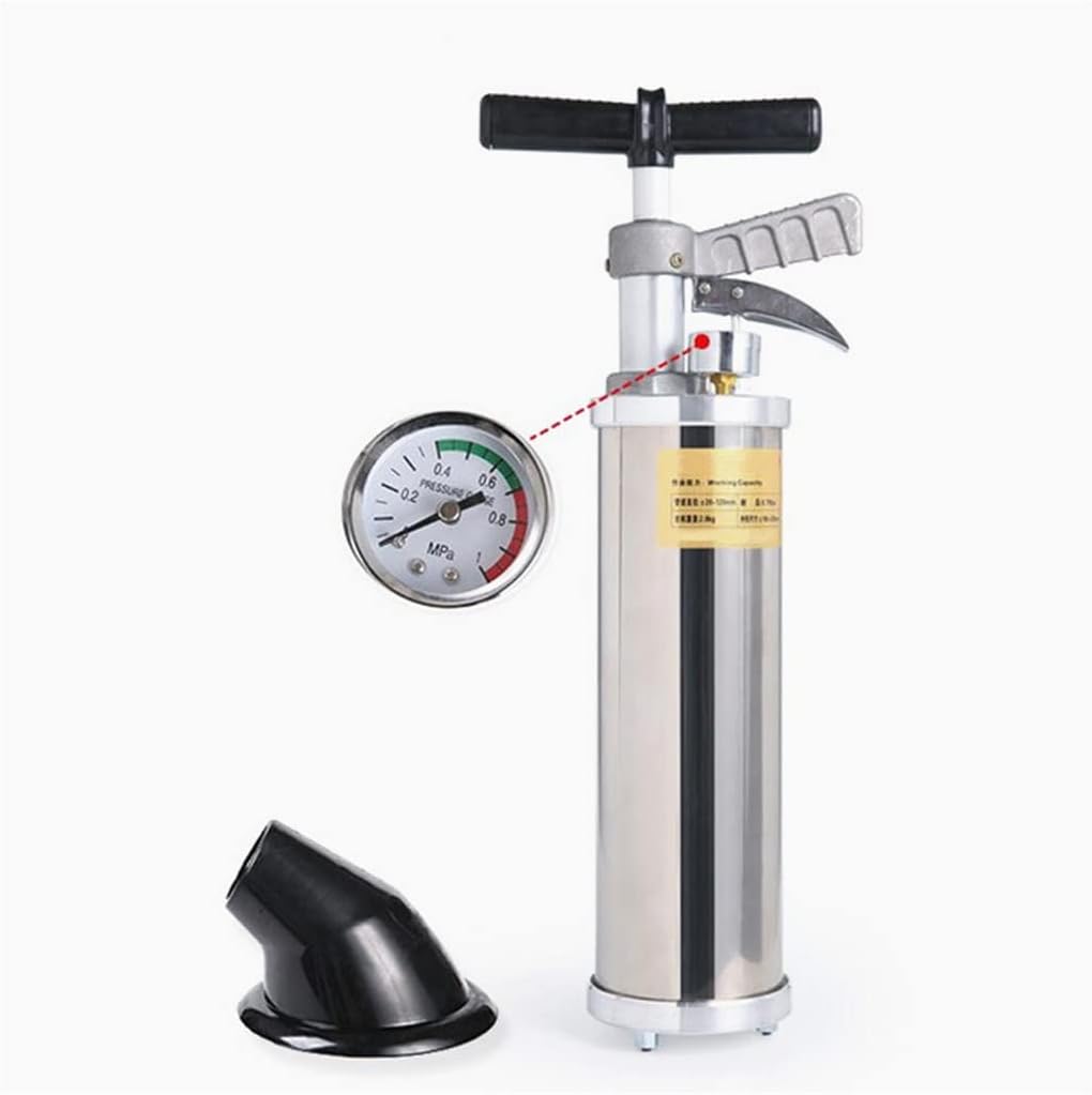 Powerful Stainless Steel Toilet Plunger with Air Blaster