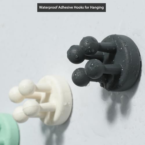 iBetterLife 6Pcs Toothbrush Holder - Silicone Wall Mounted Hook for Bathroom