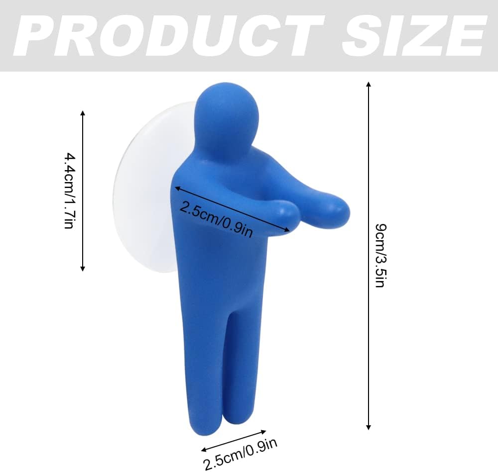 6 Colorful People Toothbrush Holders With Suction Cup