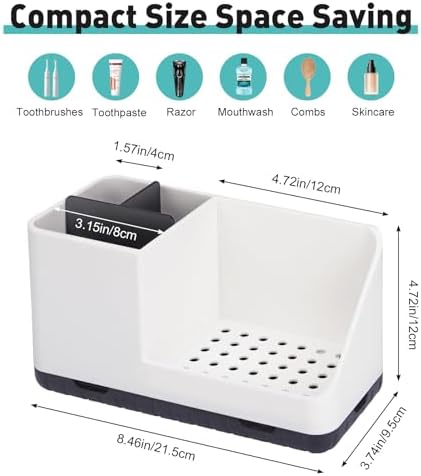 PARKMANI Bathroom Counter Organizer with Detachable Holders