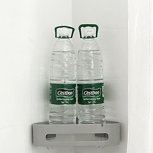 TYZK Gray Wall Mounted Shower Shelf with Hooks