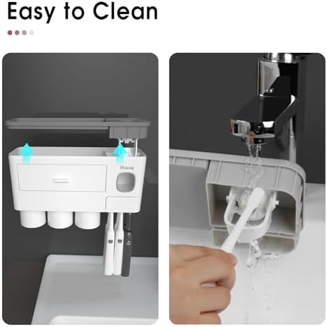 iHave Wall Mounted Toothbrush Holder with Dispenser 1