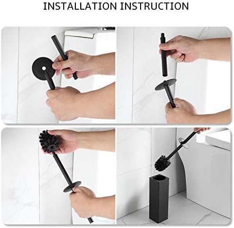 BGL Freestanding Toilet Brush with Holder - Black 1