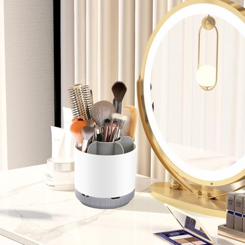 GFWARE 6-Slot Rotating Toothbrush Holder for Bathroom Countertop Storage