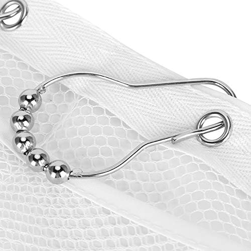 Jwthee Mesh Shower Caddy with 6 Pockets and Metal Hooks
