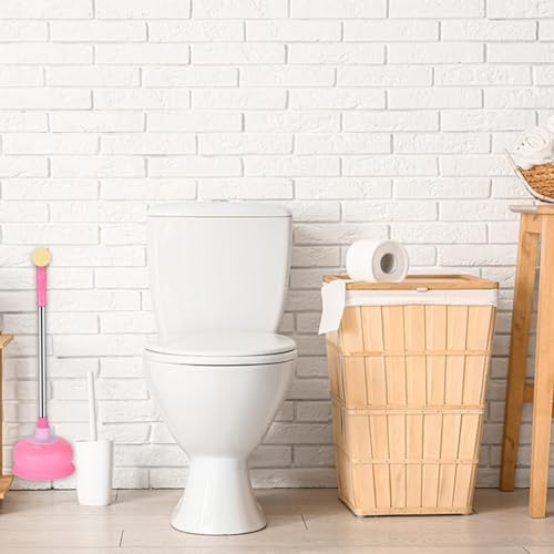 Pink Long Handle Toilet Plunger - Heavy Duty Clog Remover