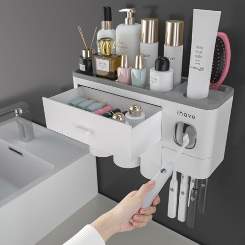 iHave Wall Mounted Toothbrush Holder with Dispenser 1