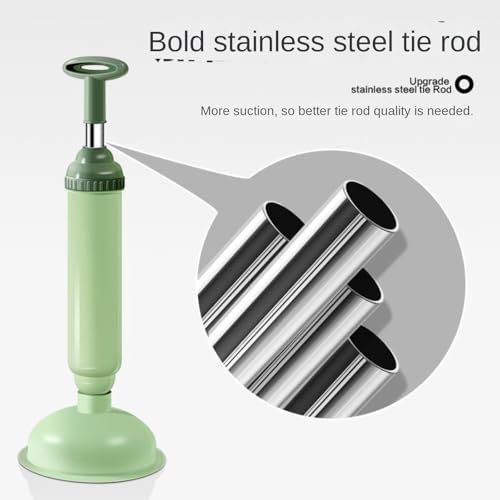 Heavy-Duty Toilet Plunger with Vacuum Suction