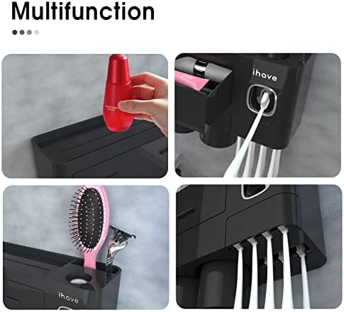iHave Wall Mounted Toothbrush Holder with Dispenser