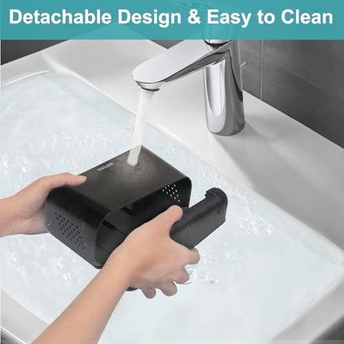 Boperzi 6 Slot Toothbrush Holder with Drainage and Anti-Slip Base Black