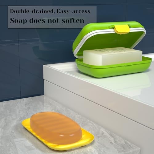 Leakproof Travel Soap Case with Silicone Seal and Drain Tray