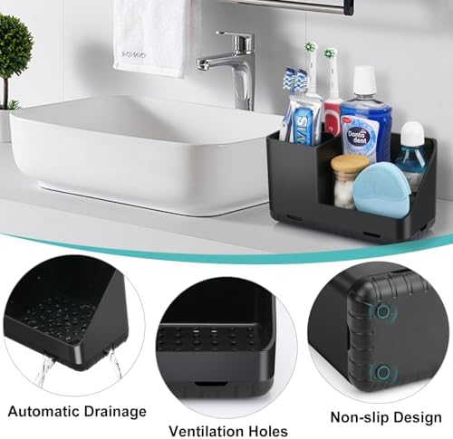 PARKMANI Toothbrush Holder with Drainage and Storage