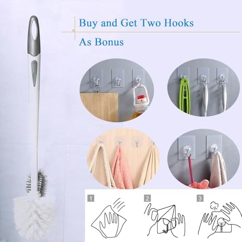 2 Pack Toilet Bowl Brush Without Holder for Deep Cleaning