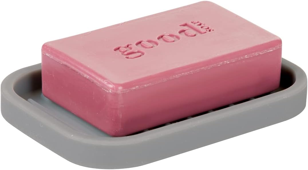 InterDesign iDesign Silicone Soap Dish Gray 5x35x5 Rectangular