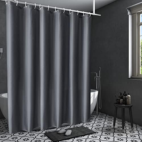 AooHome Extra Long Shower Curtain 72x84 Inch Dark Grey