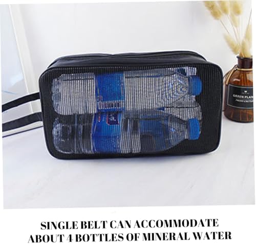 Muzrunq Mesh Shower Bag with Zipper Closure and Strap