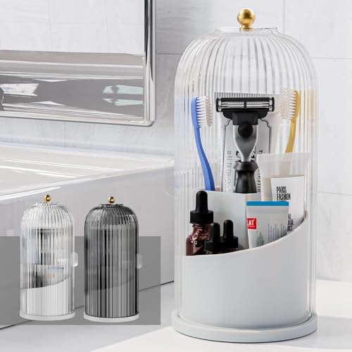 Omrisy Toothbrush Holder with Sliding Lid and 360 Rotation 1