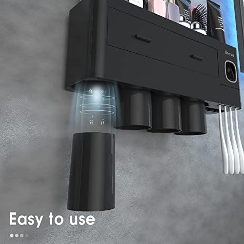 iHave Wall Mounted Toothbrush Holder with Dispenser