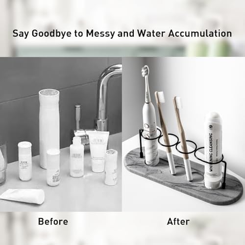 Cmreasj Metal Toothbrush Holder with Diatomite Base 1
