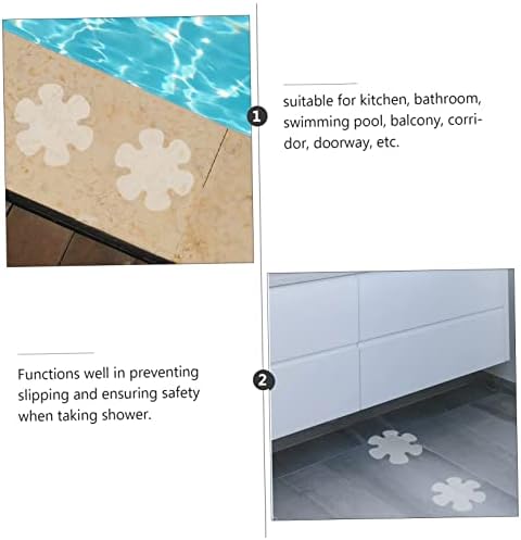 VOSAREA Flower-Shaped Non-Slip Floor Sticker for Bathroom