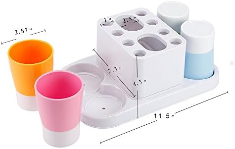Eslite Toothbrush Holder and Large Organizer Stand for Bathroom