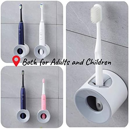 LaLand Electric Toothbrush Holder Wall Mounted 2-Pack Grey