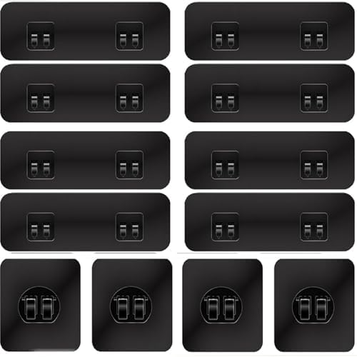 Stylish Black Shower Caddy Adhesive Hooks