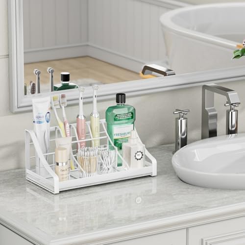 OVICAR Toothbrush Holder 7 Slots Instant Dry Bathroom Organizer