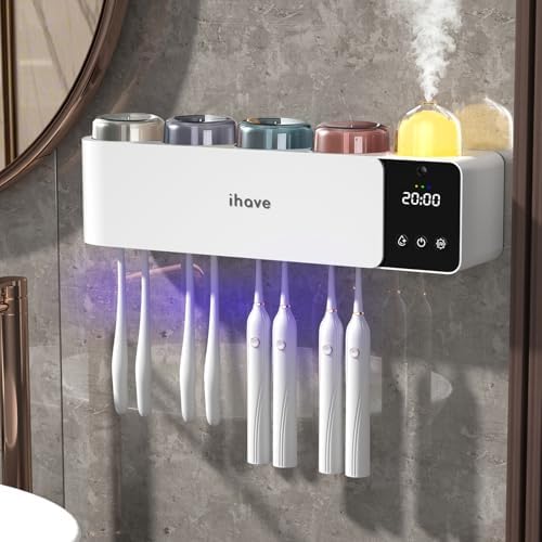 iHave Smart UV Toothbrush Holder with Aromatherapy and Night Light