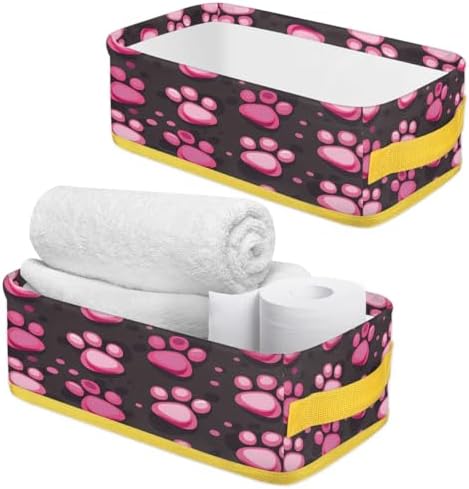 Tablerazzi Dog Paw Print Toilet Paper Basket with Handle