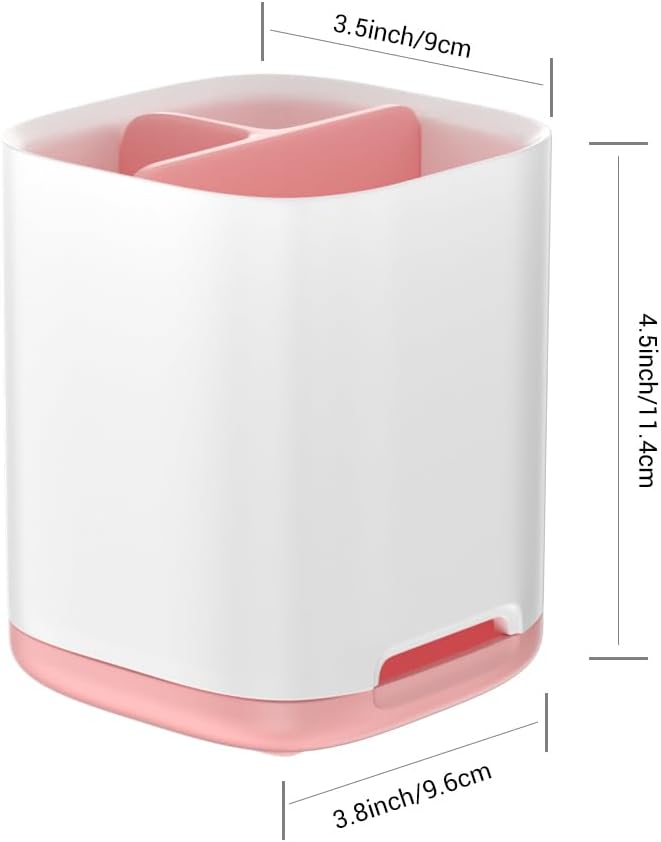 CUEPAINT 3-Slot Toothbrush Holder with Anti-Slip Base