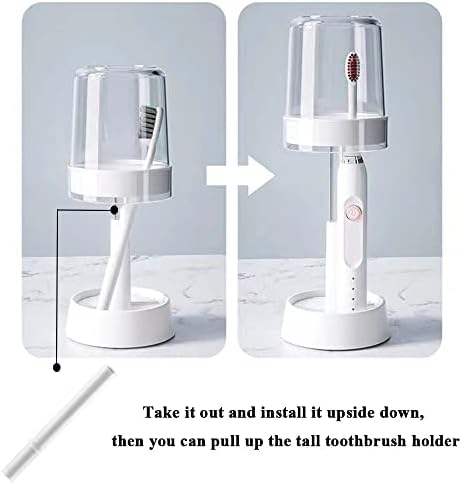 Meiloi Toothbrush Holder with Cup and Cover