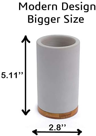 Matani Bamboo Diatomite Toothbrush Holder - Light Grey