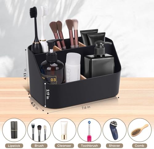 Ayswupt Electric Toothbrush Holder Black Bathroom Organizer