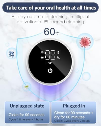 UV Toothbrush Cleaner Holder with Auto Sensor