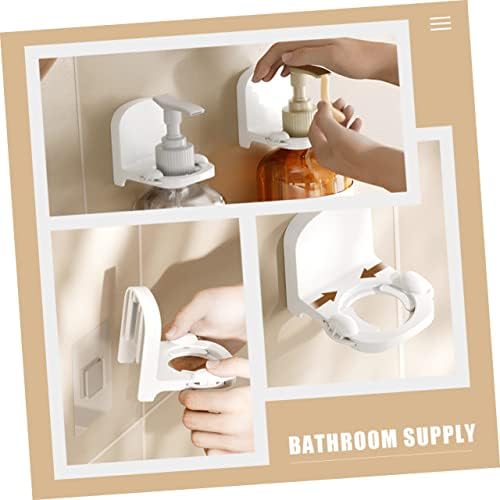 BEBEMOKO 2pcs Wall-Mounted Shampoo Holder for Space-Saving Storage