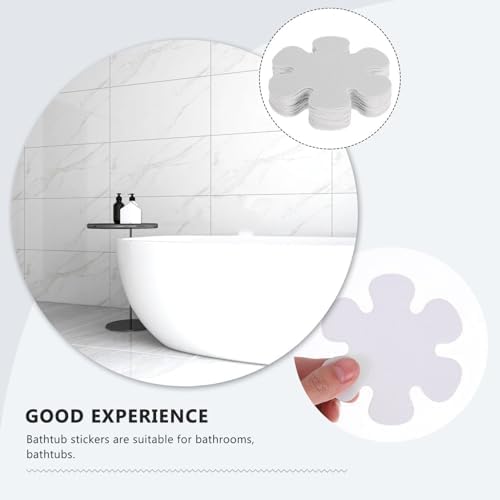 Alipis 20pc Flower Shape Non-Slip Bathtub Stickers