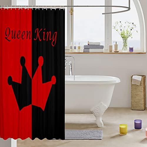 Feelyou Crown Queen And King Shower Curtain Set