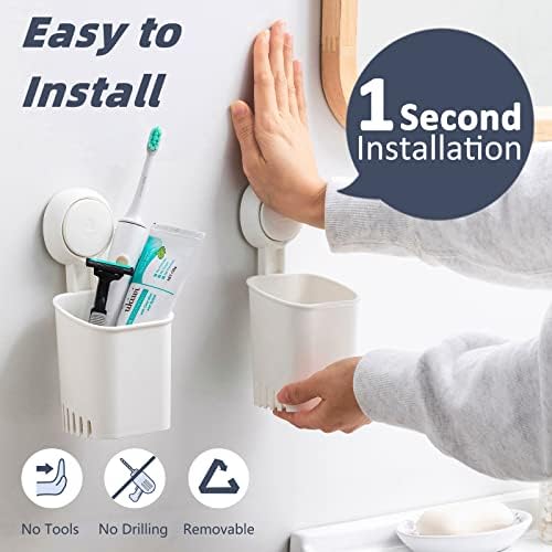 TAILI Suction Toothbrush Holder 2 Pack 1