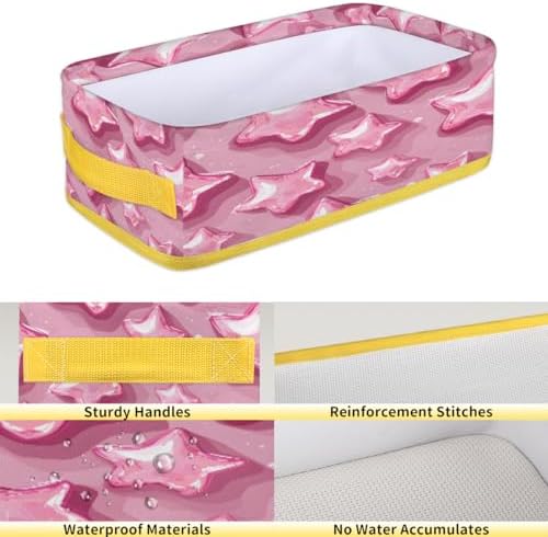 Cute Pinks Stars Toilet Paper Baskets for Bathroom