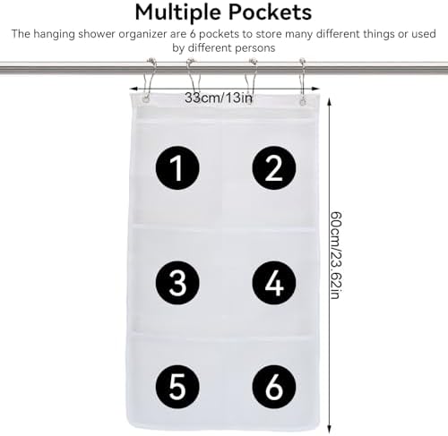 Gsycle 2PCS Mesh Shower Caddy Hanging Organizer