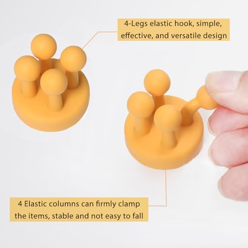 iBetterLife 6Pcs Toothbrush Holder - Silicone Wall Mounted Hook for Bathroom