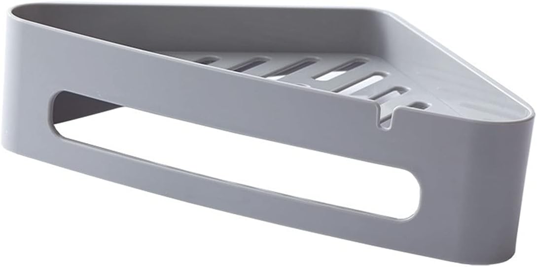 TYZK Gray Wall Mounted Shower Shelf with Hooks