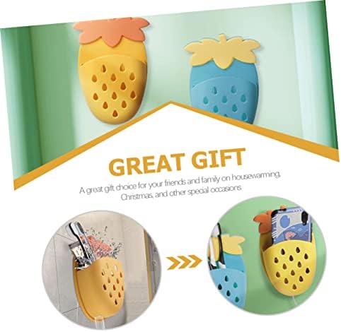 Happyyami 2Pcs Wall Shower Holder Organizer
