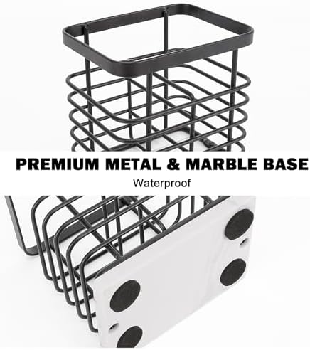 HarJue Toothbrush Holder with Marble Base and 2 Slots
