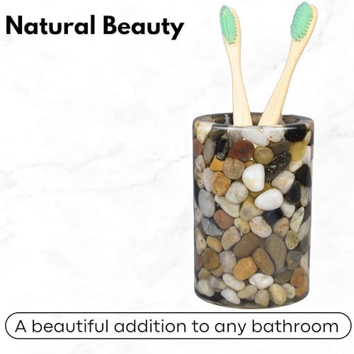 OYAMIHUI Handmade Rock Toothbrush Holder for Bathroom Decor