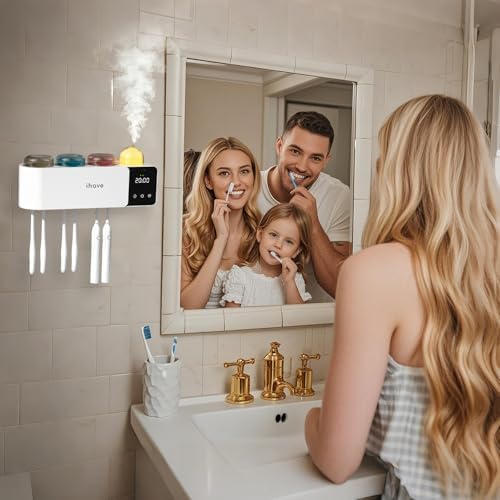 iHave UV Toothbrush Sanitizer and Holder with Aromatherapy and Night Light