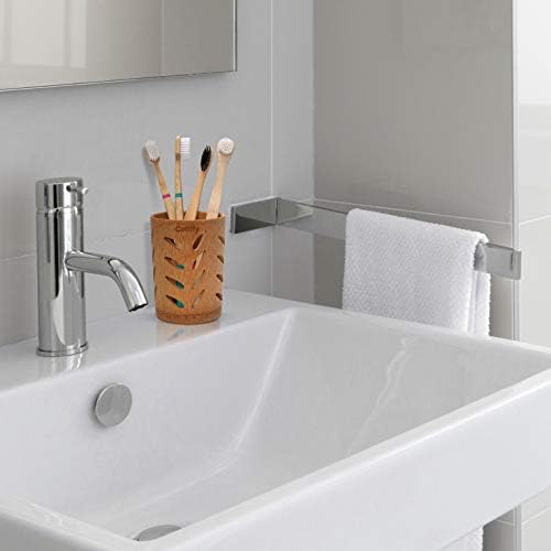 Cottify Eco-Friendly Bamboo Toothbrush Holder with Drain