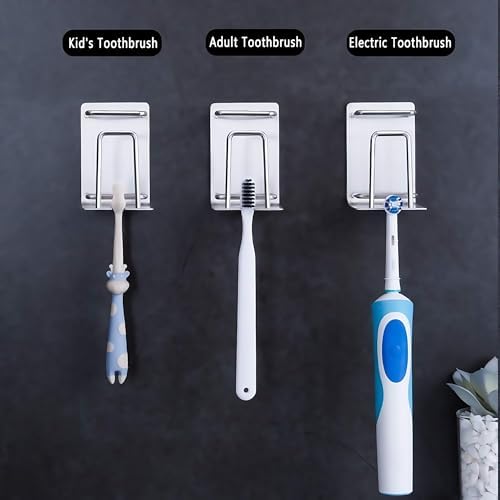HANZE 2 Pack Wall Mounted Toothbrush Holder