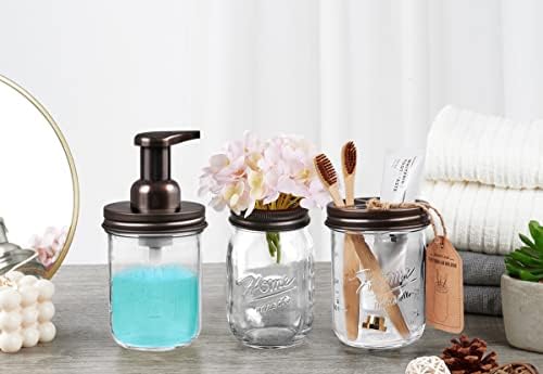 SheeChung Mason Jar Toothbrush Holder Shabby Chic